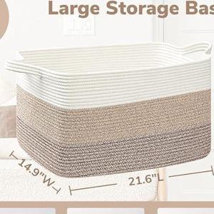 Light Brown Large Woven Laundry Basket
