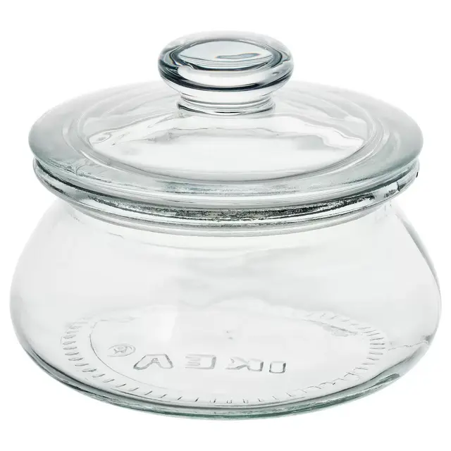 IKEA: VARDAGENJar with lid, clear glass10 oz