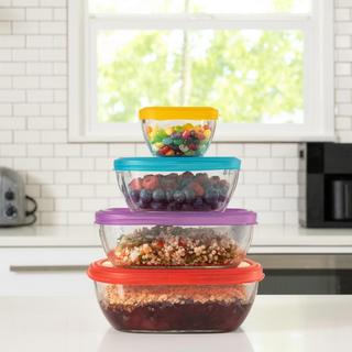 Serve It 8-Piece Assorted Glass Storage Container Set