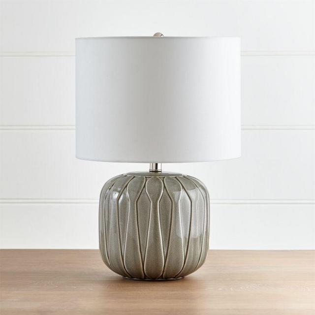 Jensen Grey Ceramic Table Lamp - Crate & Barrel