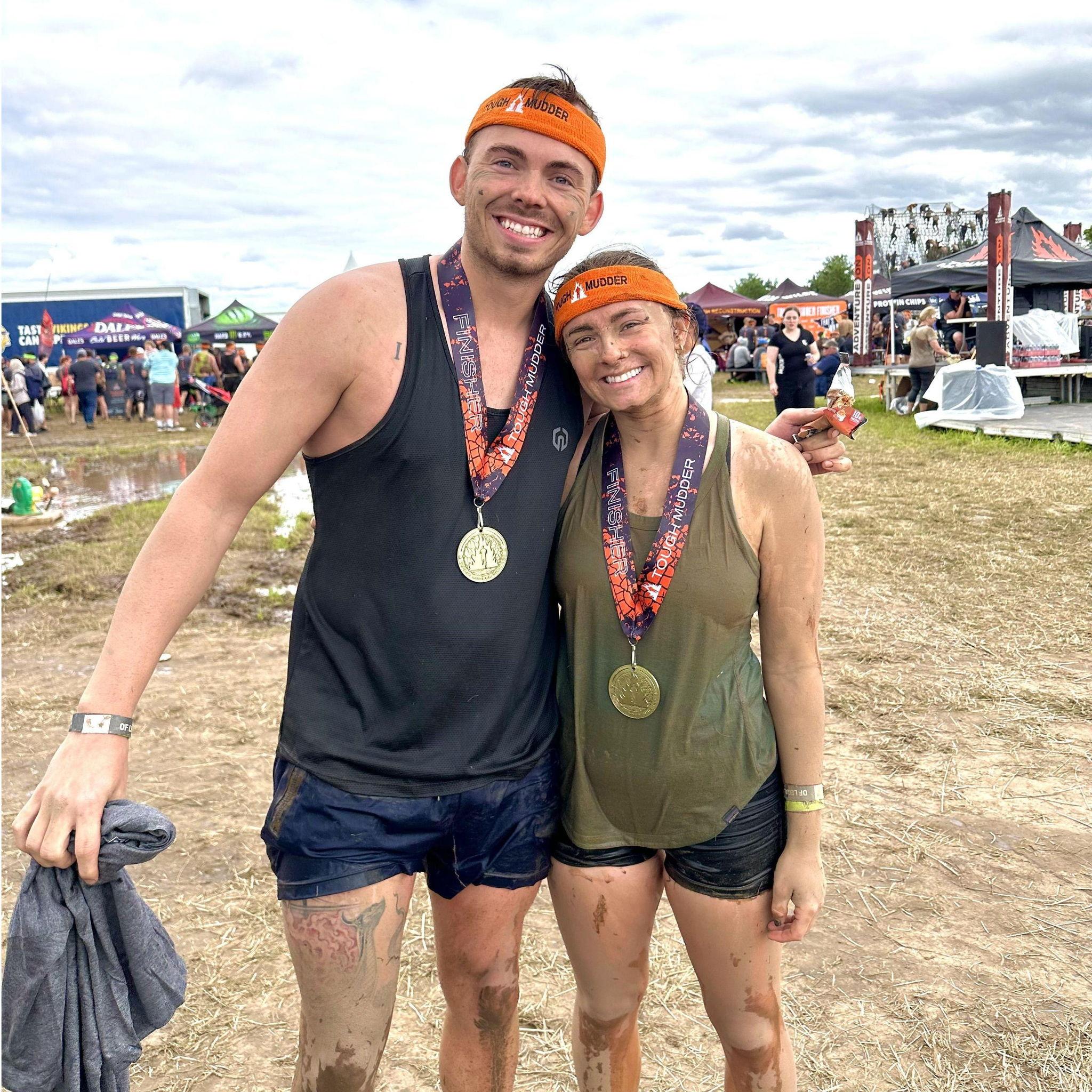 When we did The Tough Mudder... it was EXTREMELY tough but I was so thankful to have Mac by my side keeping me sane. :)