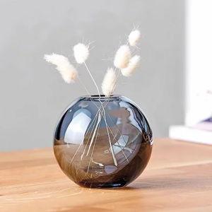 Nude Glass Small Mars Vase, Steel Blue