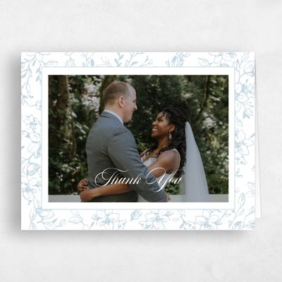 Blue Spring Wedding Thank You - Venado Photo