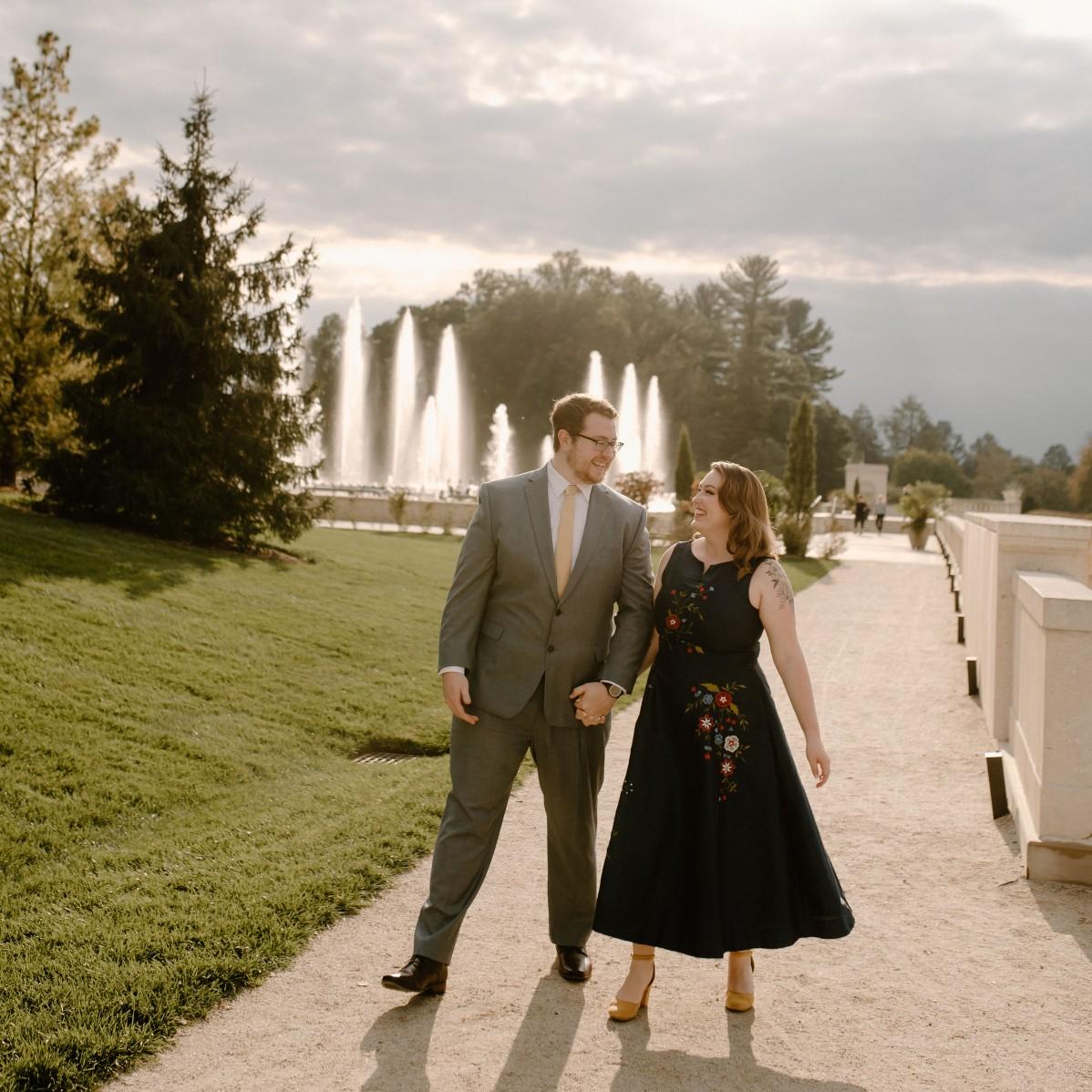 Engagement session at Longwood Gardens with Toni Marie Photography