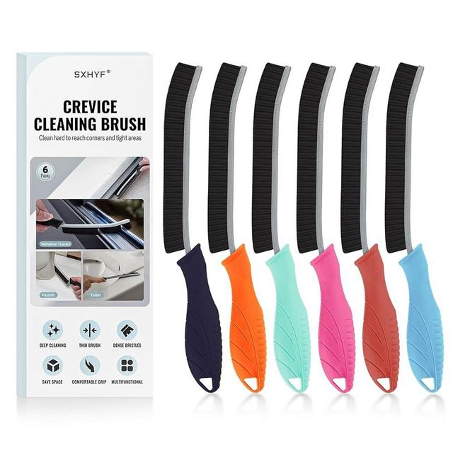 SXhyf Cleaning Brush - Hard Bristle Crevice Cleaning Brush, Multifunctional Gap Scrub Brush, Home Essentials, Bathroom Cleaner Tools for Household Use, Kitchen, Window, Faucets, Toilet, Grout, Car