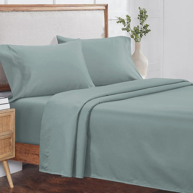 California Design Den Luxury King Size Sheets Set, Buttery Soft 800 Thread Count 100% Cotton Sateen Beats Fake Egyptian Cotton Claims, Durable Deep Pocket Fitted Sheet (Soft Teal)