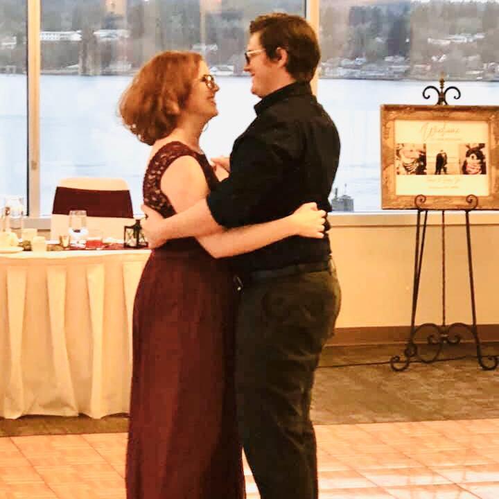 At Teresa and Larry's wedding 2020