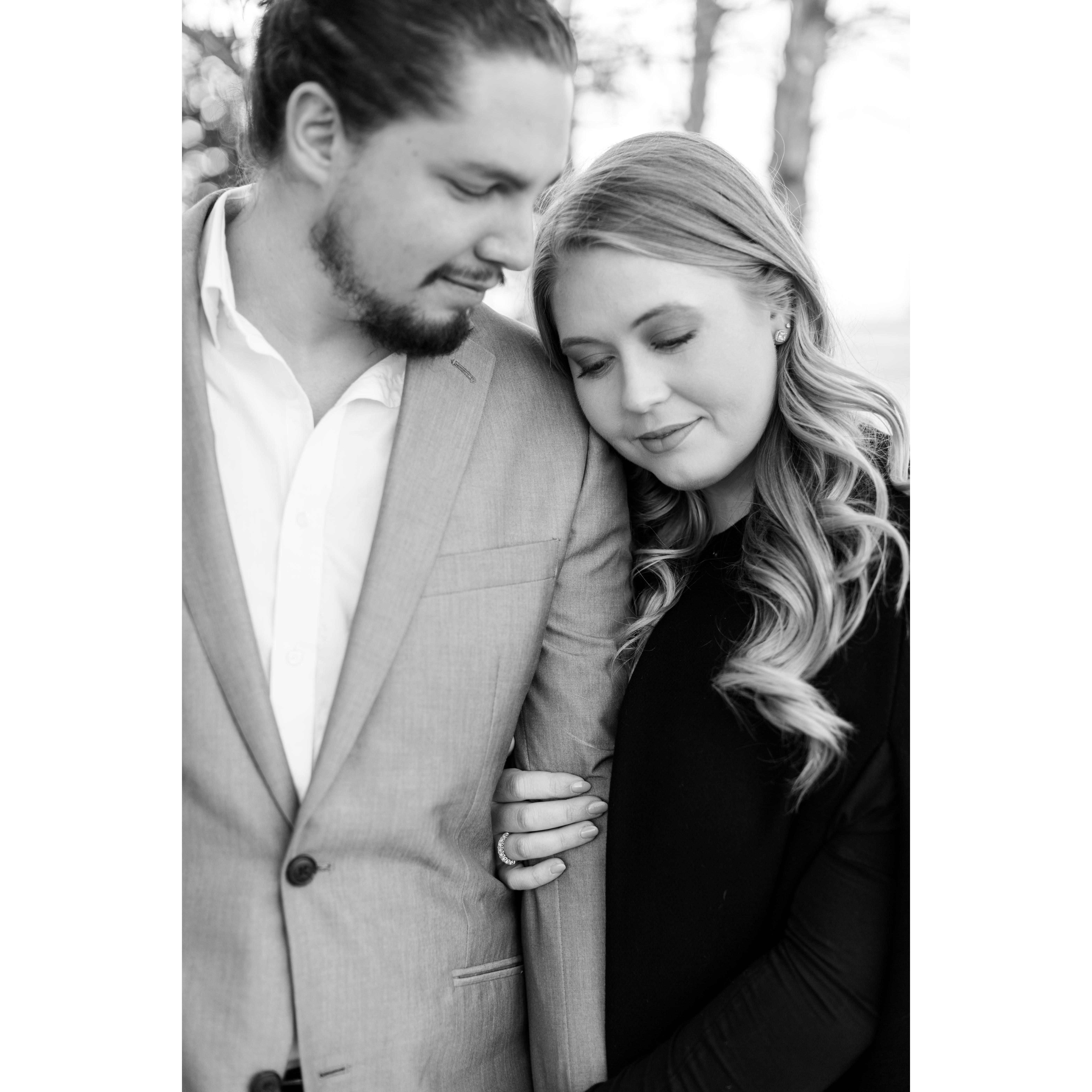 Our engagement shoot - 3 months pregnant
