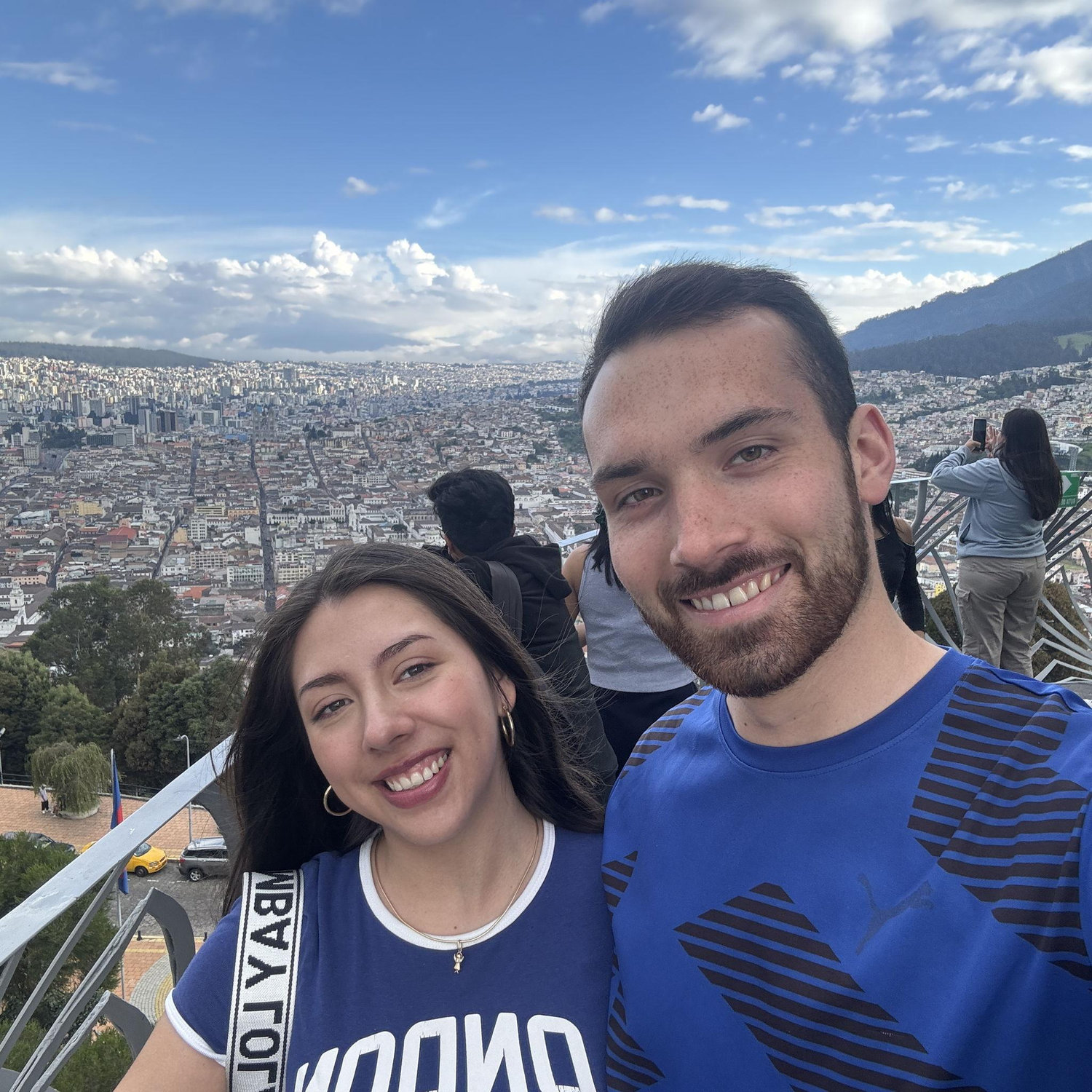 Us at the "Panecillo" overlooking the city of Quito. June 2024.