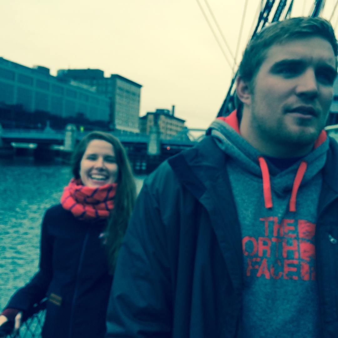 Showing JT  and his mom around the Boston Tea Party Museum waaaaaaay back in the beginning.