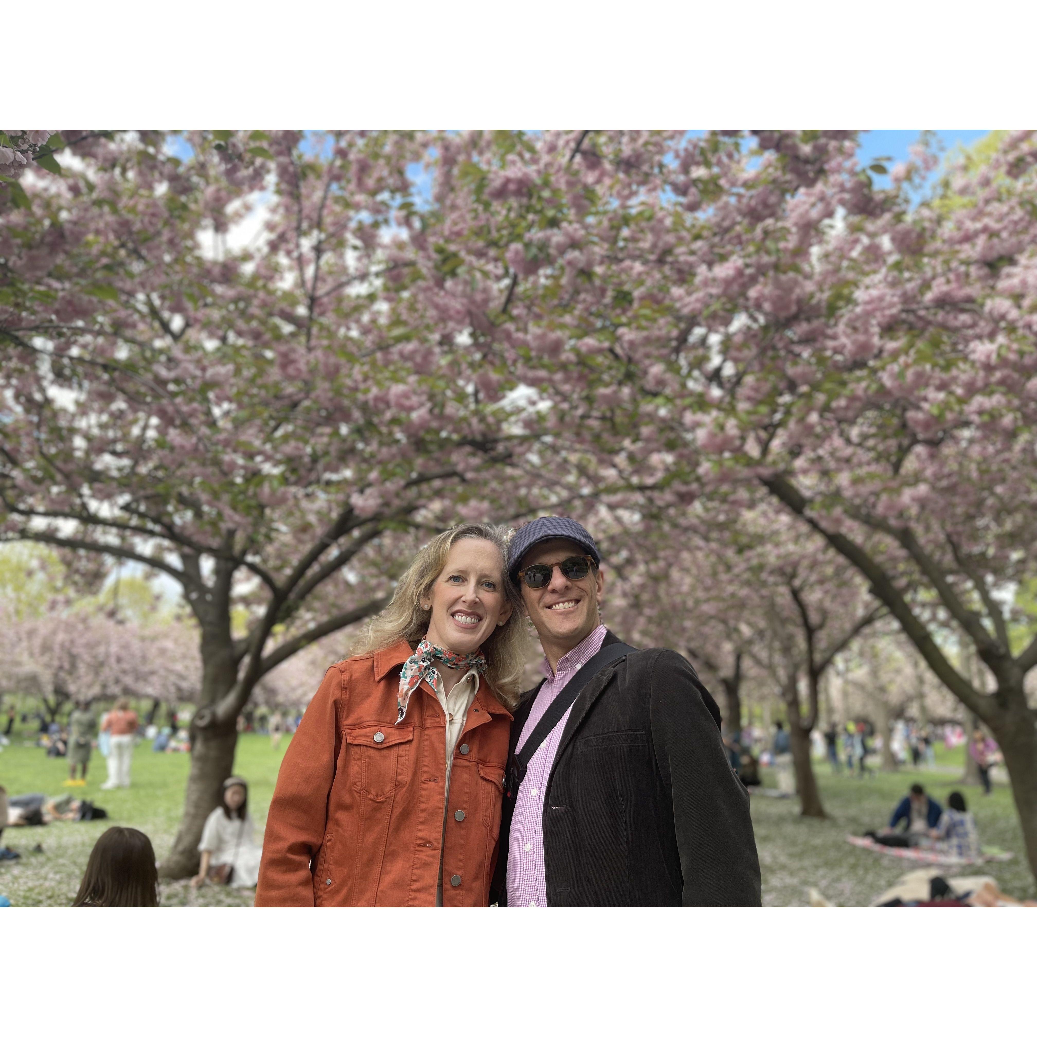 At the Brooklyn Botanical Gardens to see the cherry blossoms