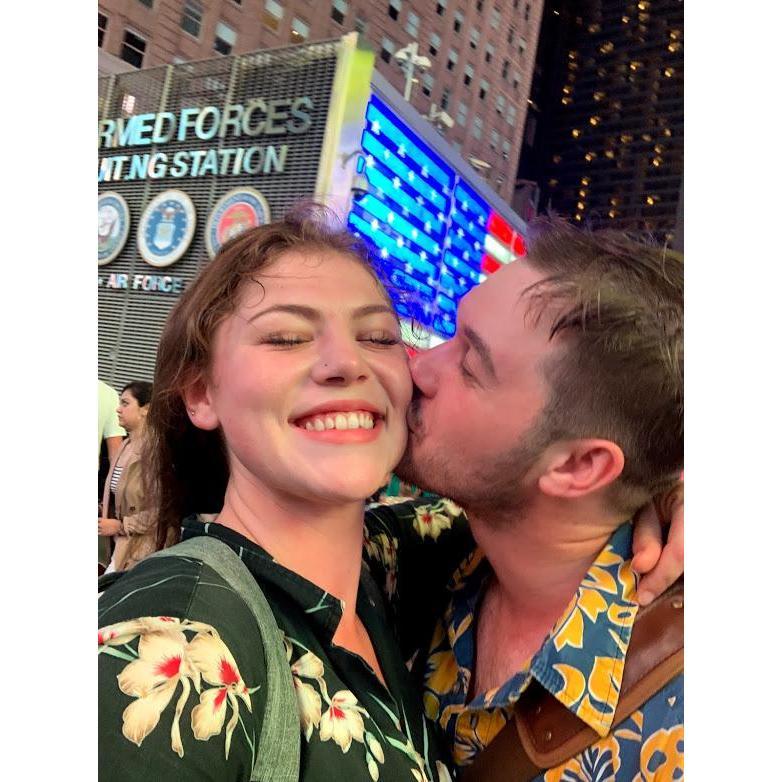 Sweaty summer nights in Times Square.