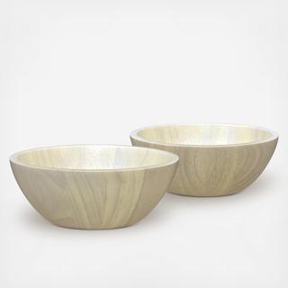 Hammock Wood Small Bowl, Set of 2