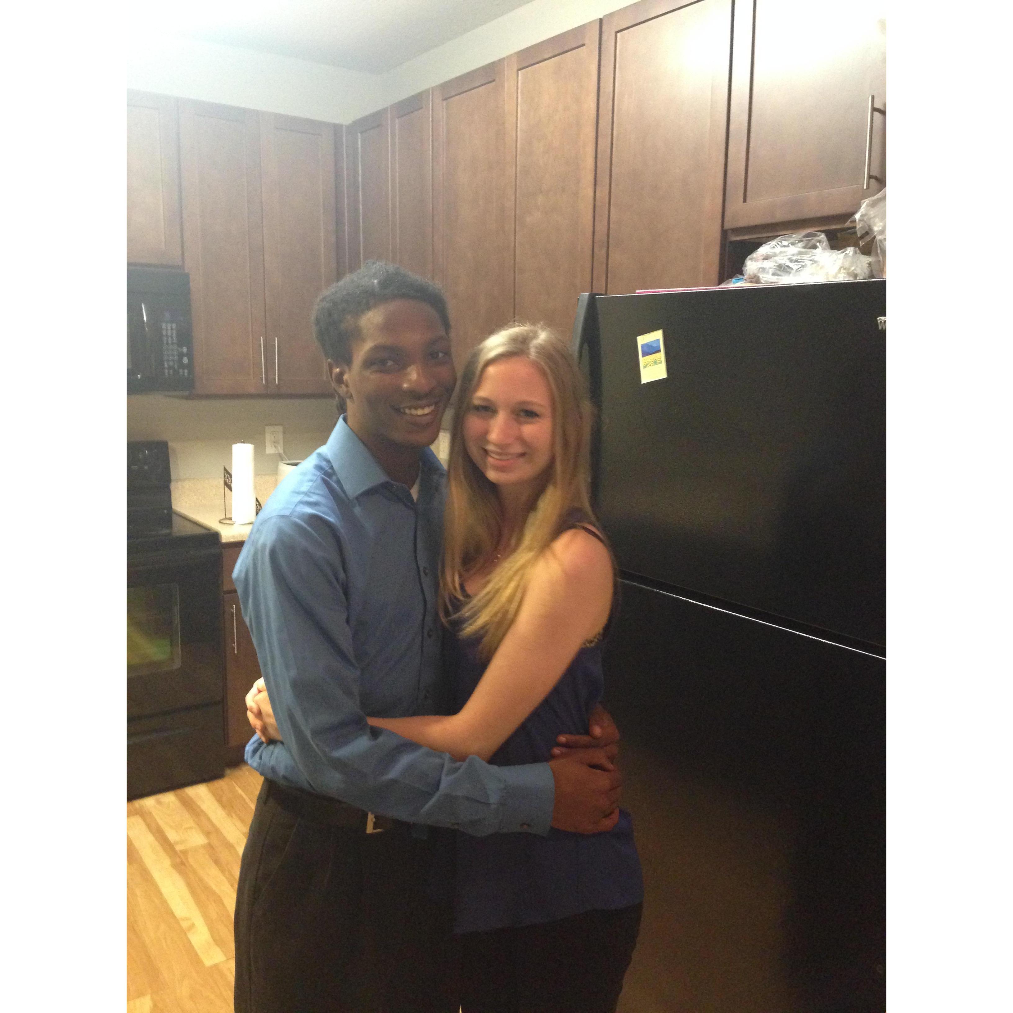 Before Kayleigh's induction to National Honor Society. 2014