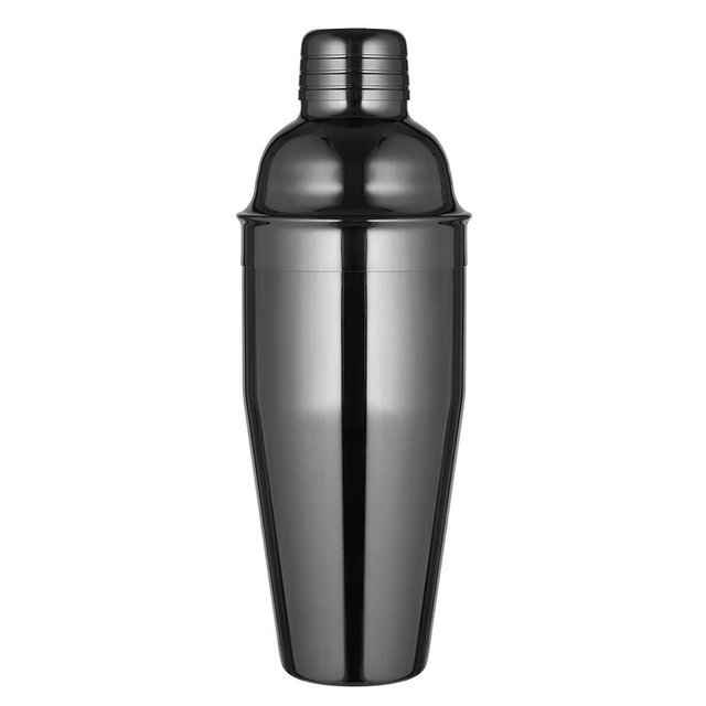 Etens Black Cocktail Shaker, Gunmetal 24 oz Martini Shaker Bar Shaker with Built In Strainer for Bartending - Stainless Steel Large Bartender Shaker Metal Margarita Mixer for Mixed Drinks w/ Recipes