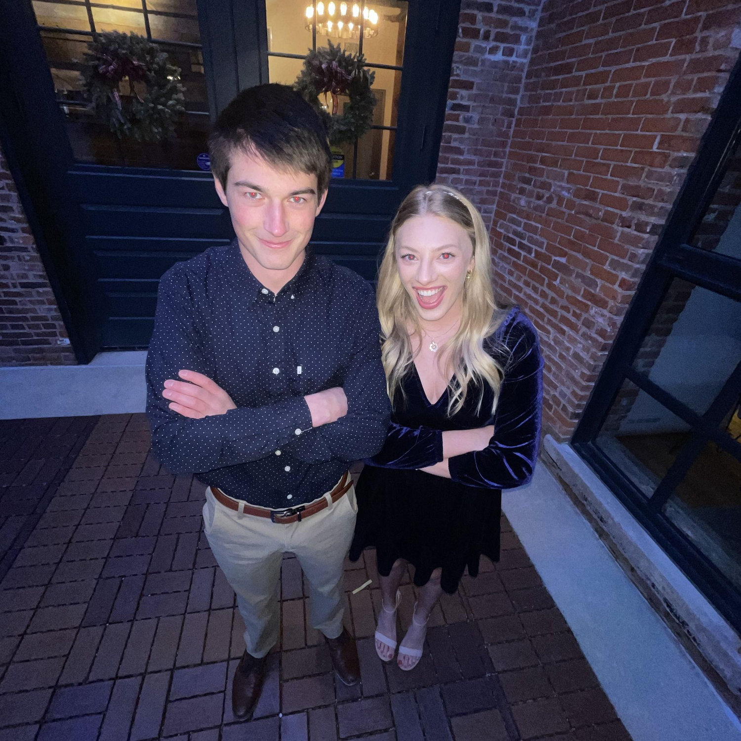 Newly dating at Loras's Winter Formal!