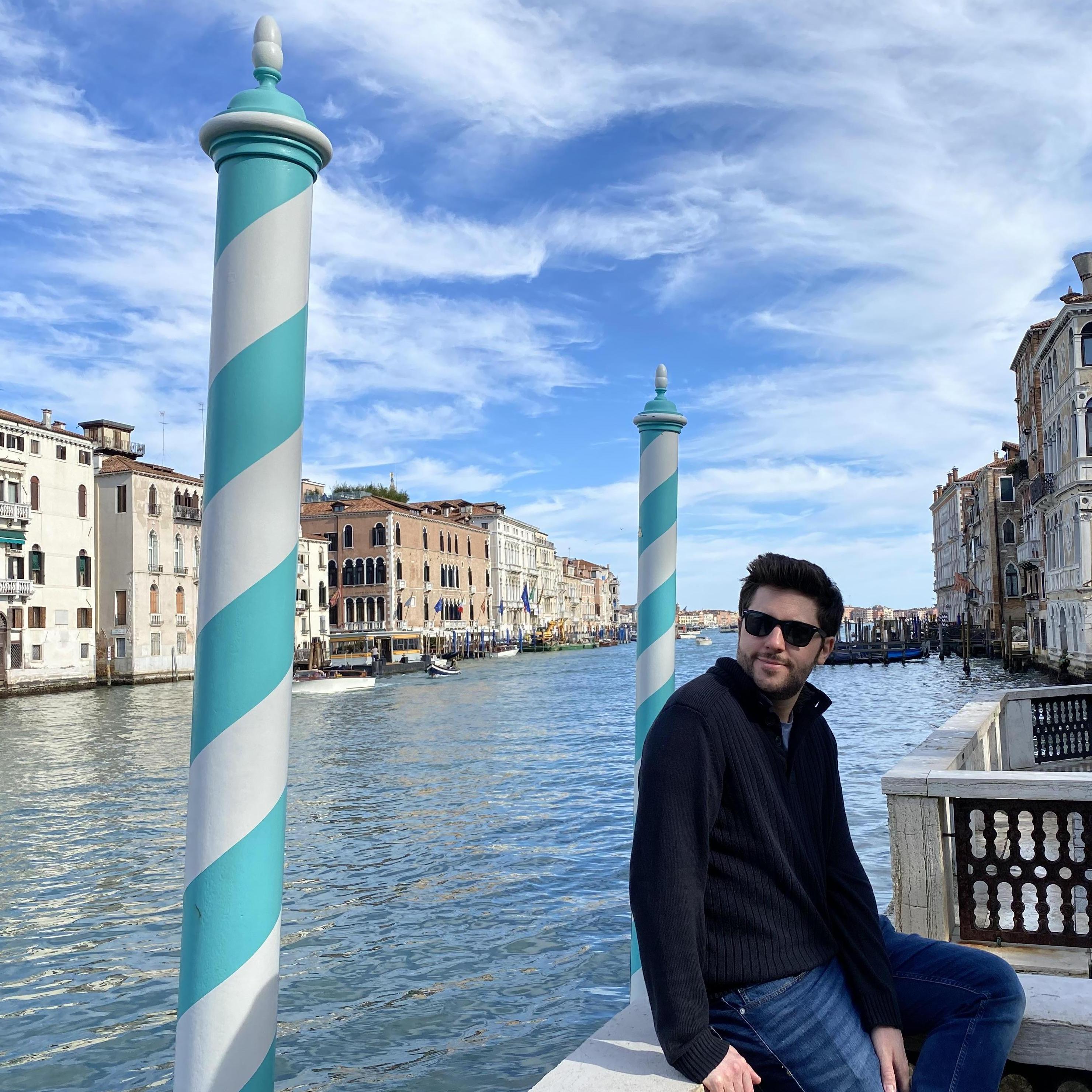 Sitting outside the Peggy Guggenheim Museum in Venice
2020