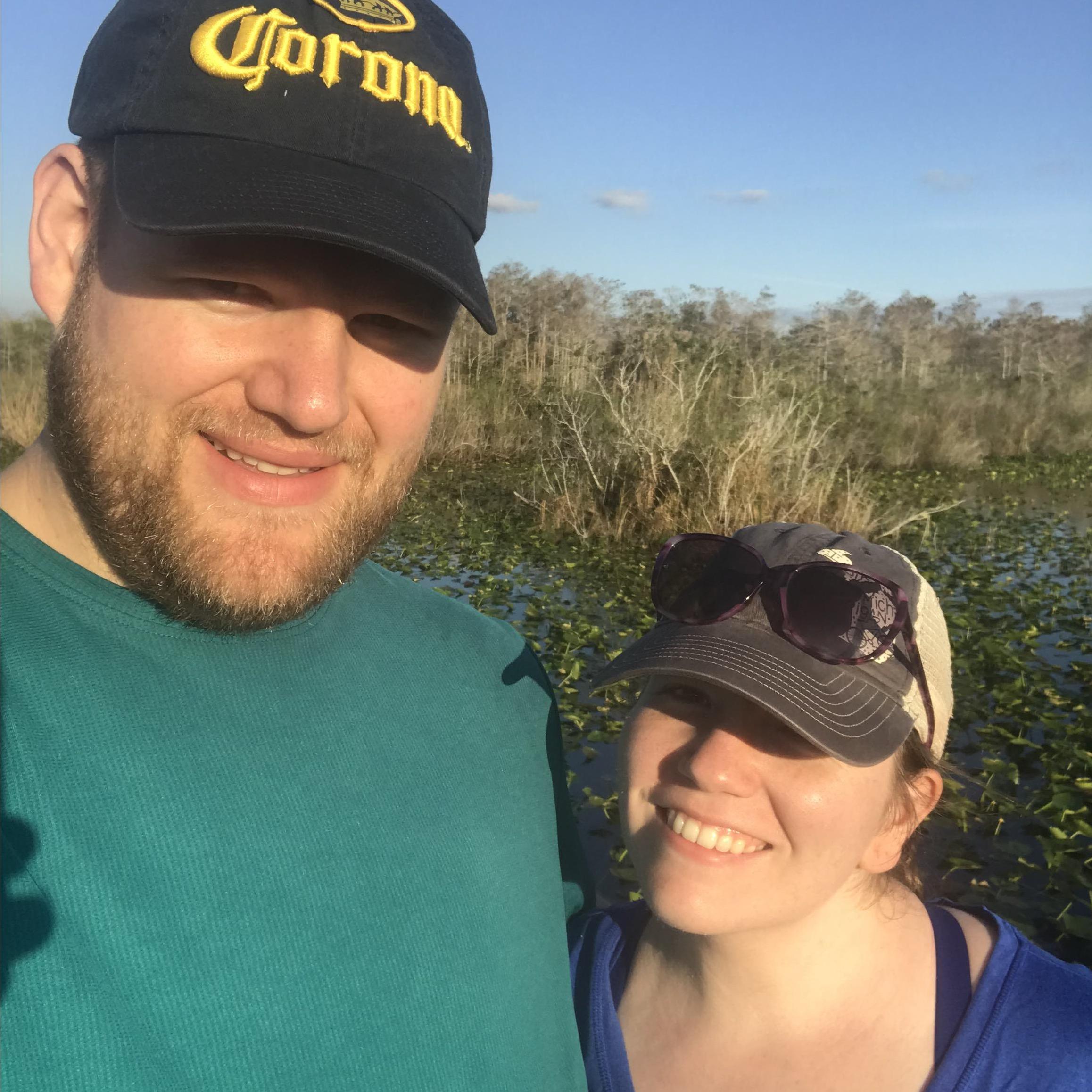 Our fifth vacation together, visiting the Everglades in Florida in January 2020.