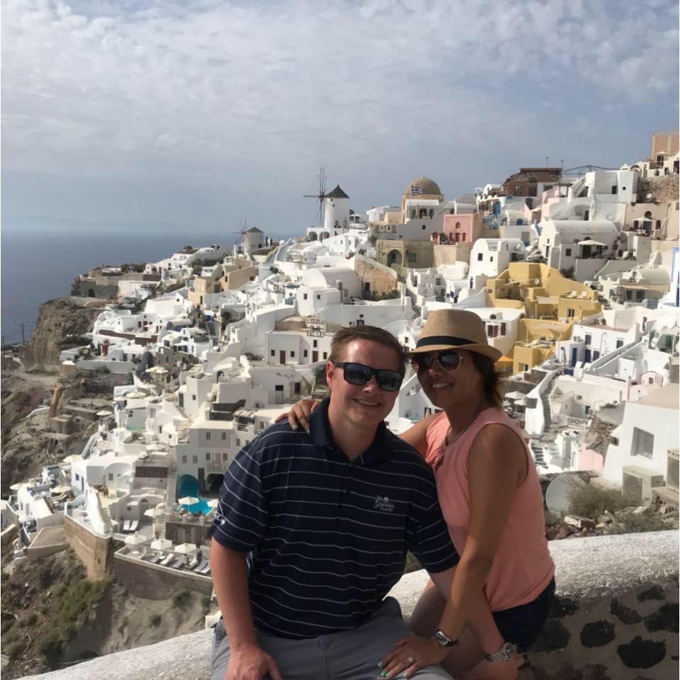 Just another day in Greece and still celebrating our engagement.