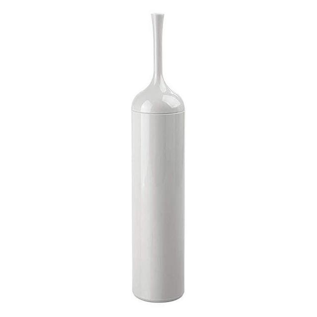 Compact Freestanding Toilet Bowl Brush and Holder
