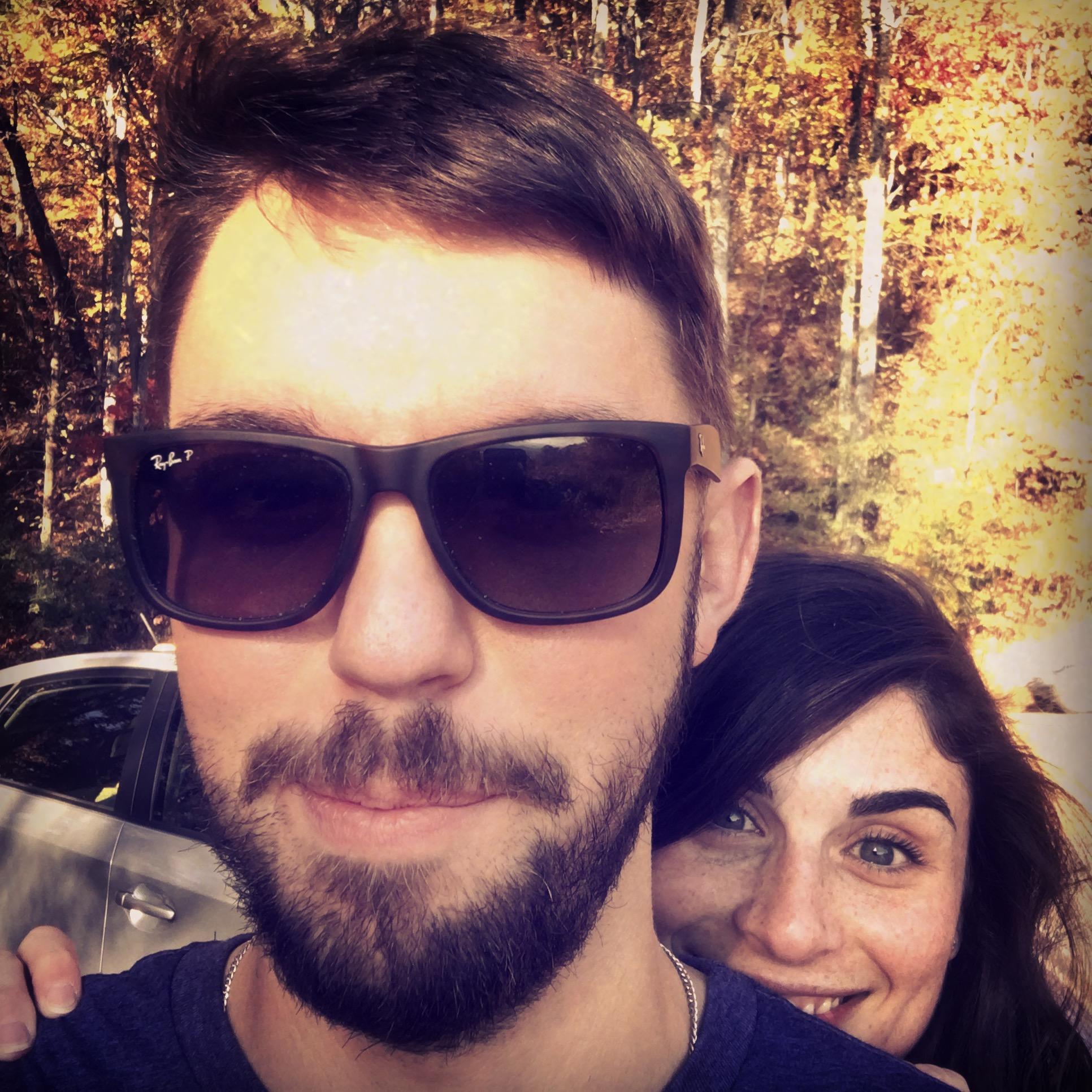 First selfie: somewhere on off the Blue Ridge Parkway... Just friends my a**.