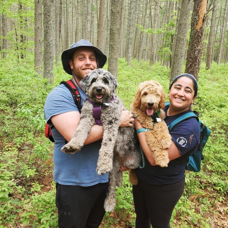 Hiking with the pups