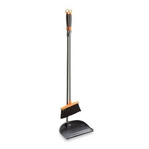 Casabella® Stationary Upright Sweep Set in Graphite/Orange