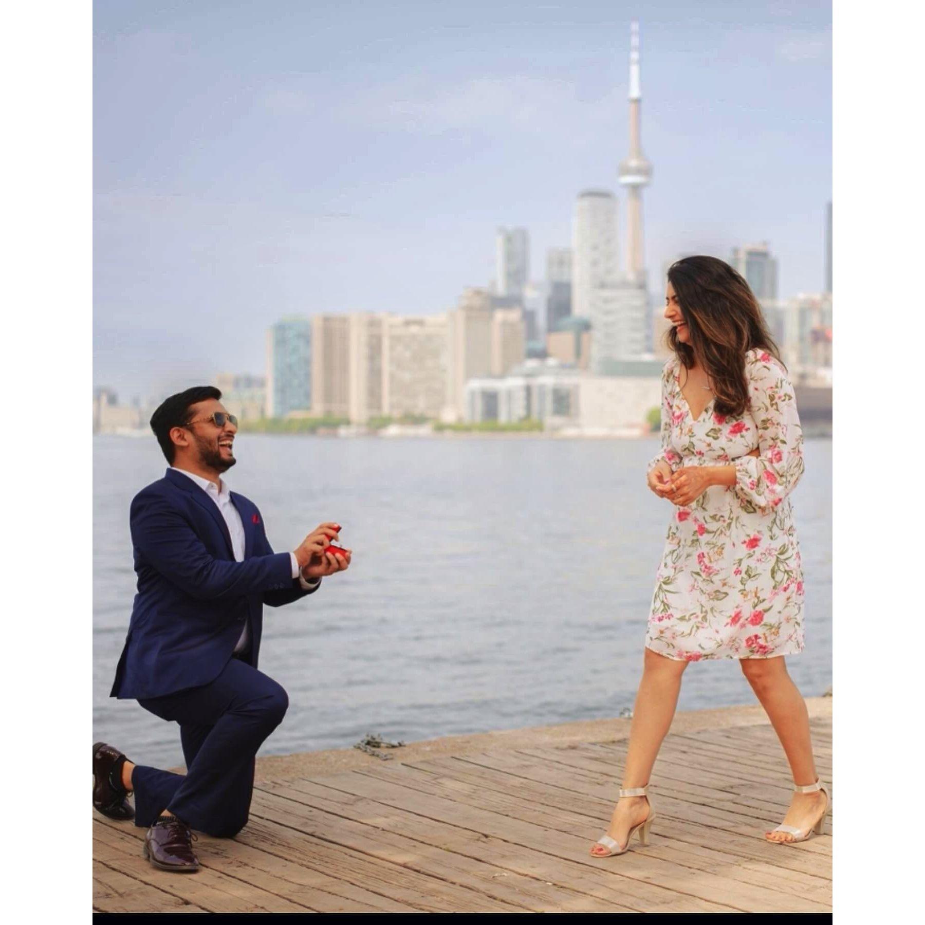 Polson Pier, Toronto—one of the best places to propose to your loved one, with a view to remember forever.