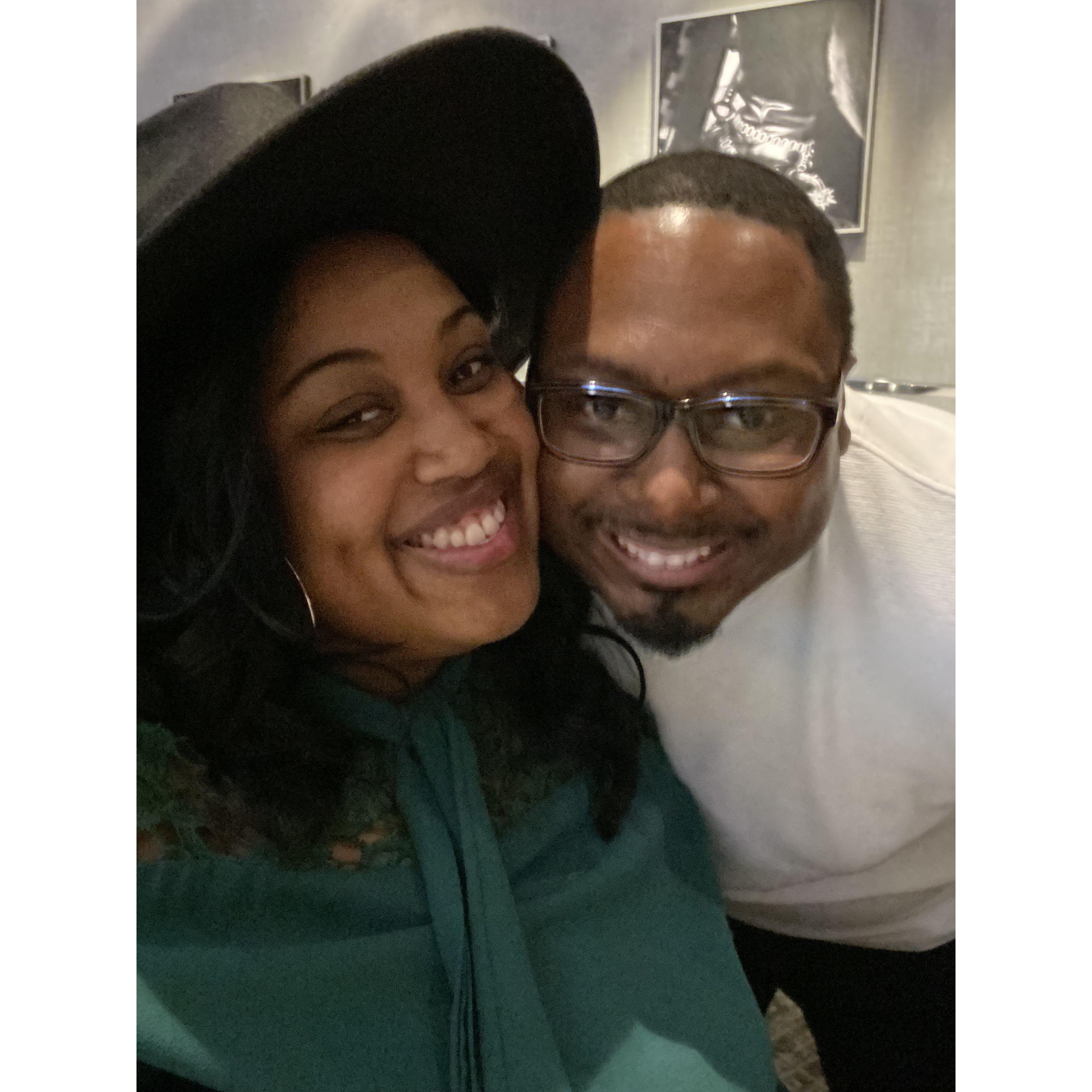 Date night in a snow storm at Fogo De Chao for Terrance's birthday in 2023.