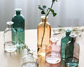 Bud Vase | Colored Glass Wildflower Vase |...