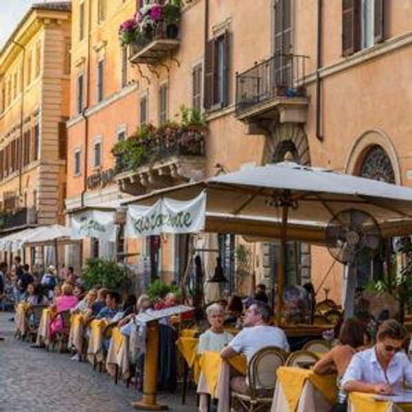 Aperols at Piazza Nanova in Rome on our honeymoon
