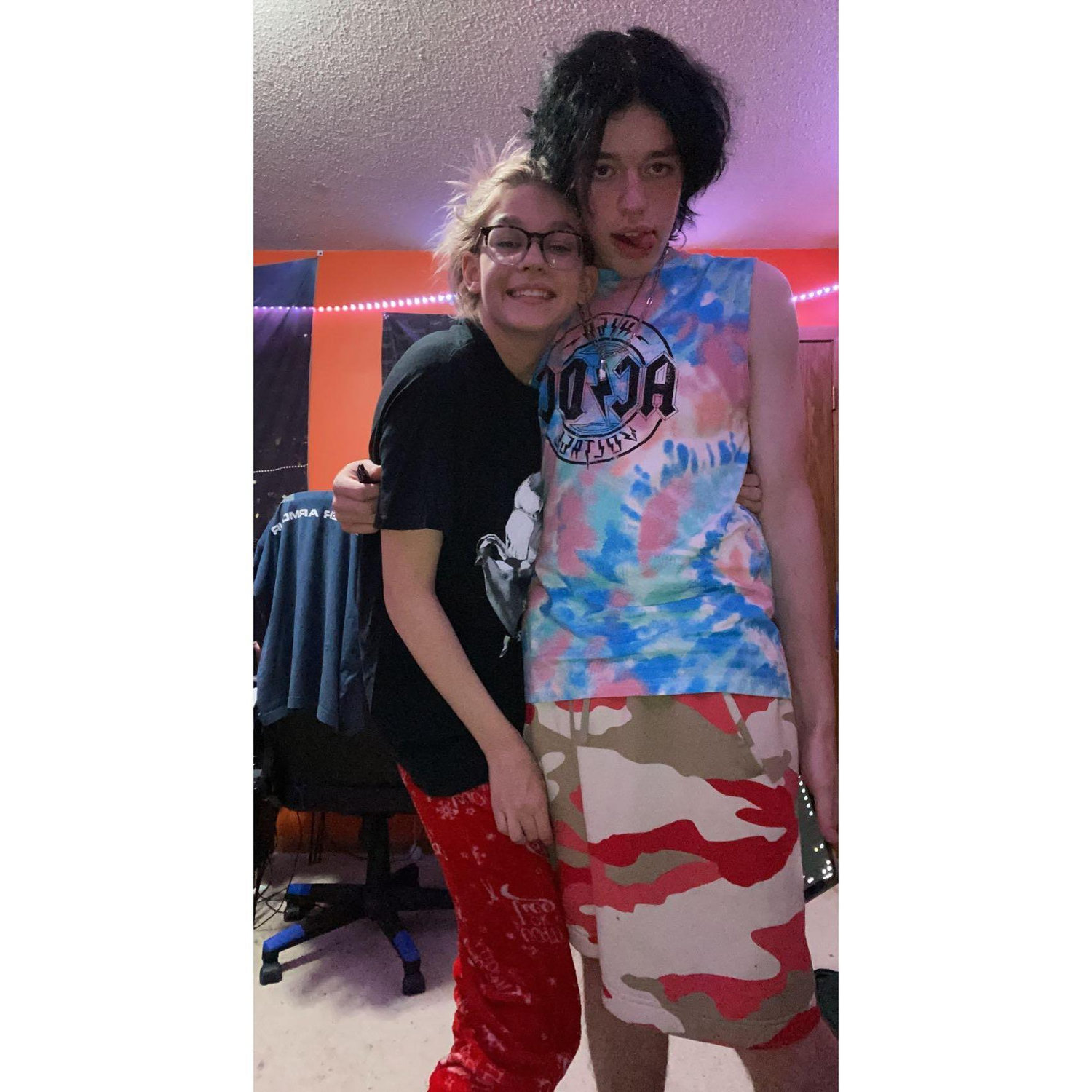 The day we first started dating, Nick asked Rhiannon out right after she got done dying his hair.