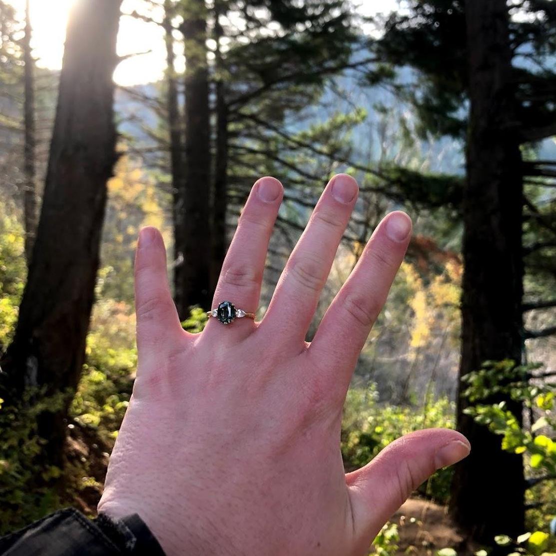 The ring! Green sapphire