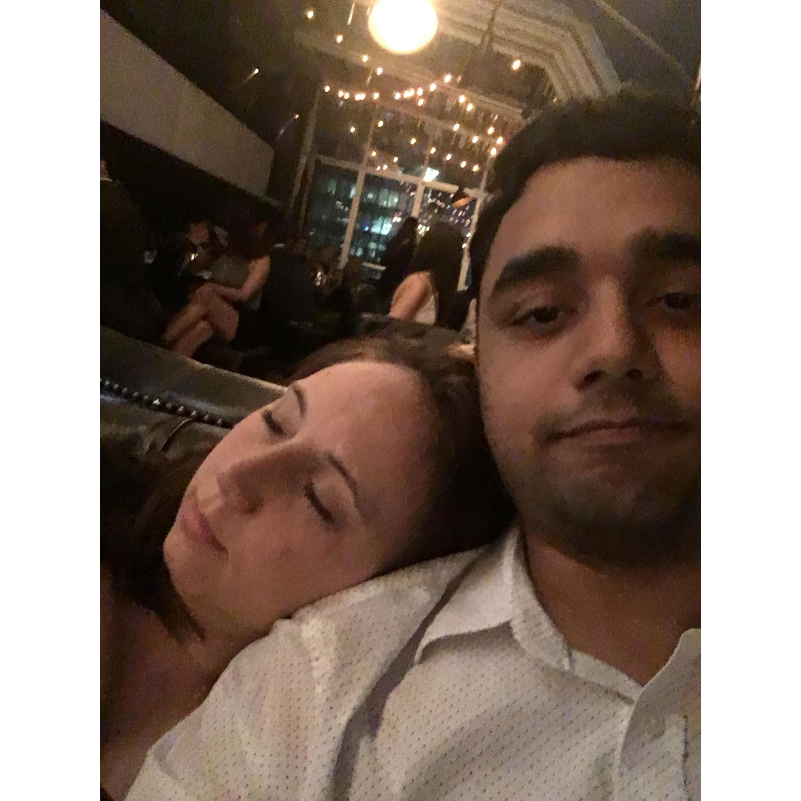 Leah's been known to fall asleep in public......