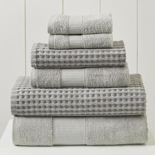 Cobblestone 6-Piece Yarn Dyed Jacquard Towel Set