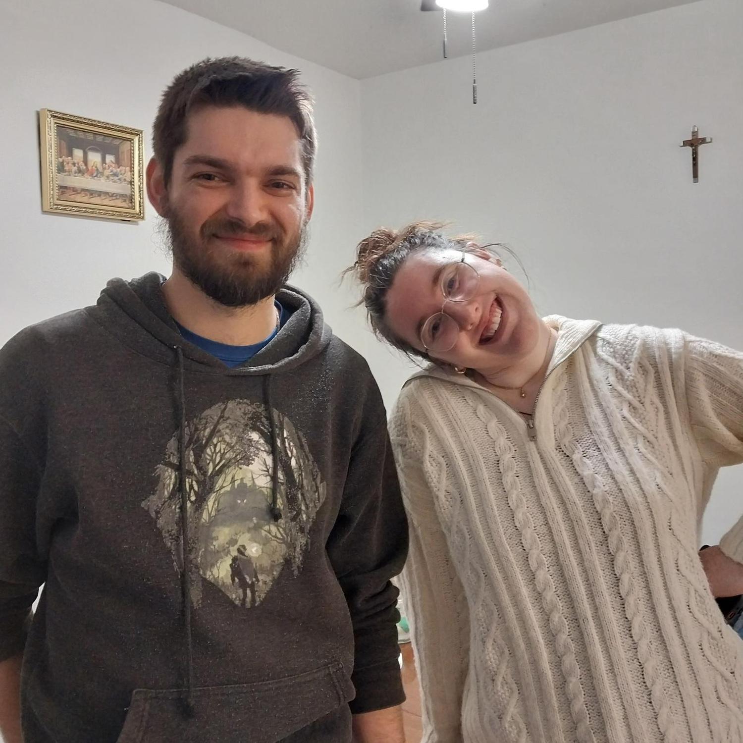 Our first photo after we began dating.