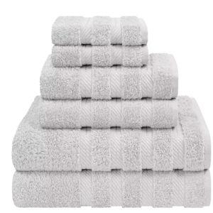 American Soft Linen Luxury Turkish 6 Piece Towel Set, 100% Cotton Soft Absorbent Bath Towels for Bathroom