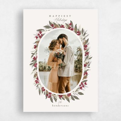 Dark Khaki, Brown Holiday Card - Greystone