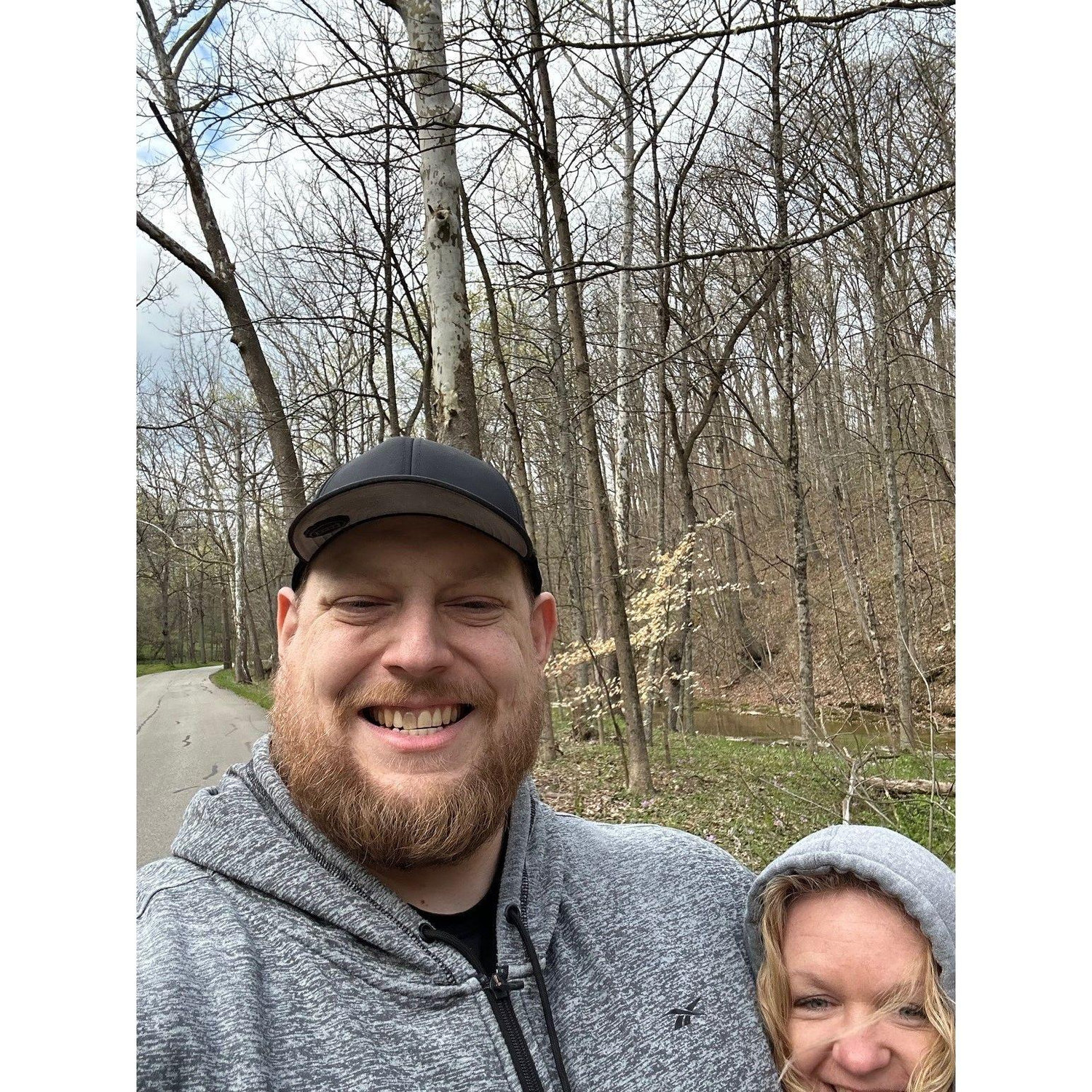Picture 1 of 3 - Michael pretending he was going to take a selfie then taking a pic of himself, intentionally cutting me out!