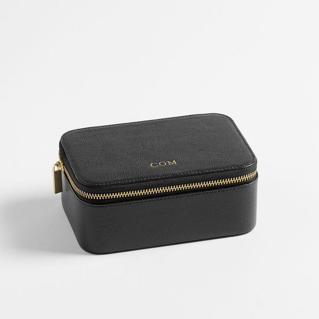 Avalon Leather Travel Case, Rectangle, Black