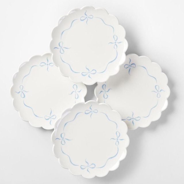 Bow Appetizer Plates, Set of 4