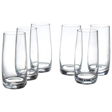 Stone & Beam Traditional HighBall Drinking Glass, 16-Ounce, Set of 6