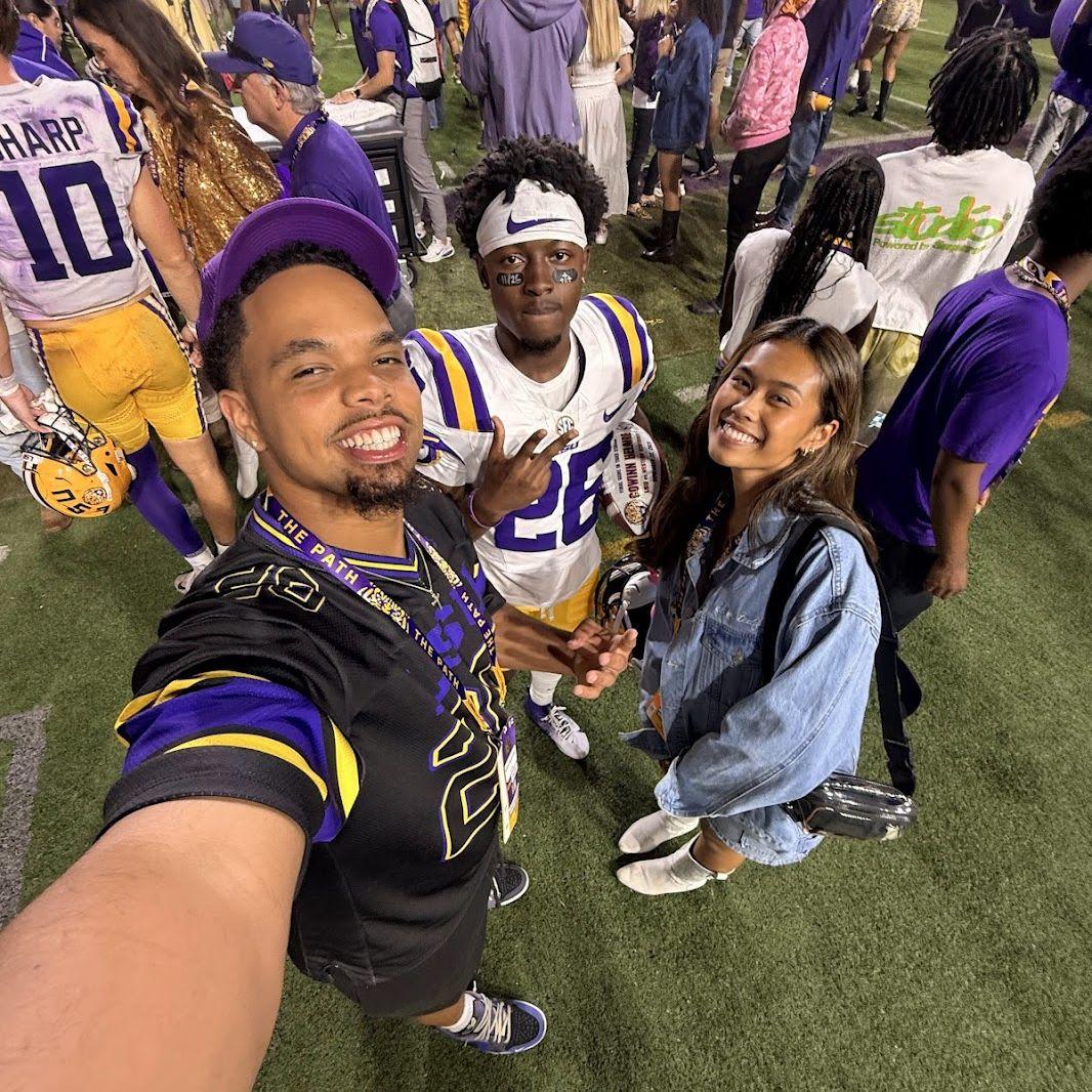 Senior night in Tiger Stadium at a LSU football game with Brenen's best friend, Cowinn!