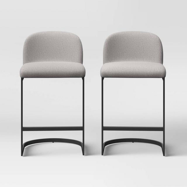 2pk Jules Cantilever Armless Upholstered Counter Height Barstool - Project 62™