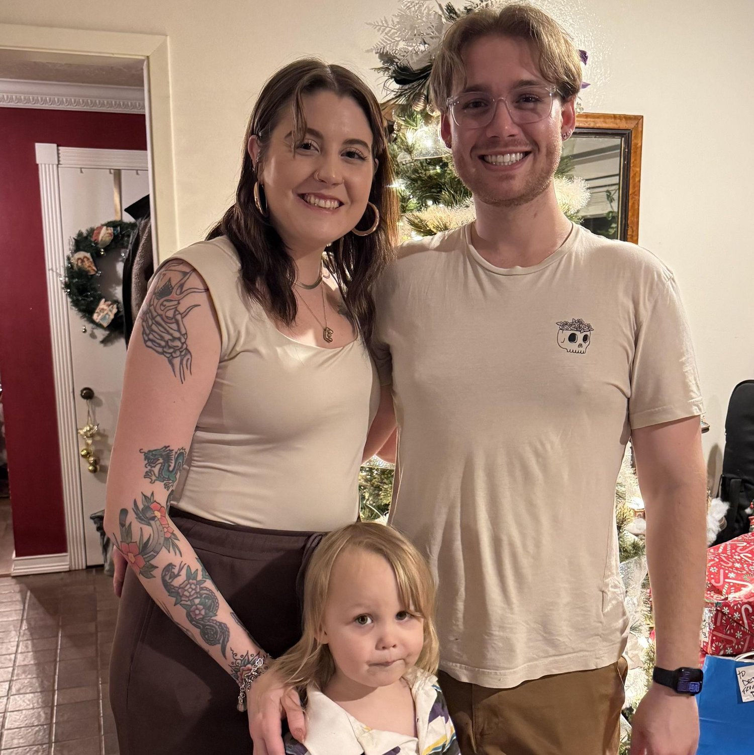 Emma, Bennigan, & Bennigan's son, Bennett.