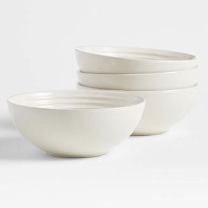 Le Creuset White Cereal Bowls, Set of 4 | Crate & Barrel