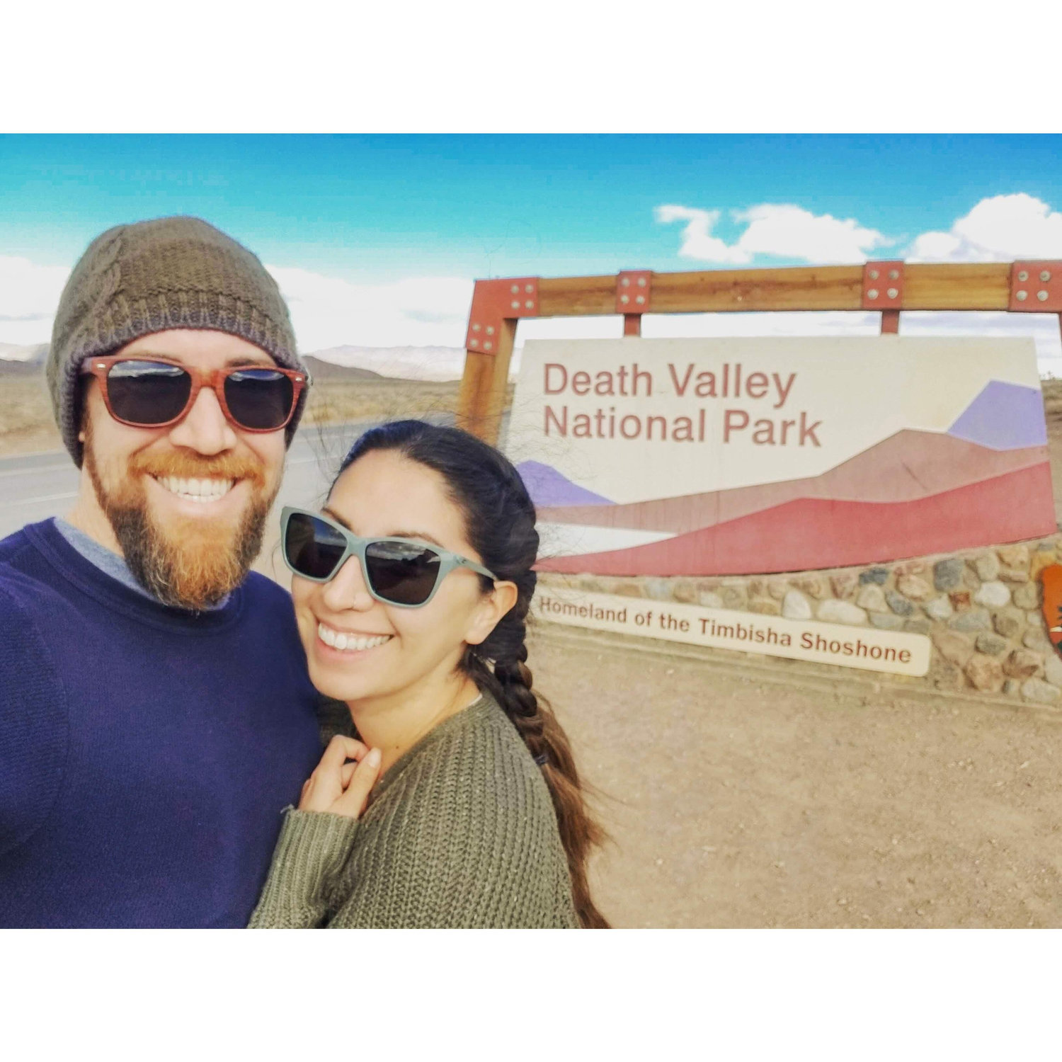 A trip to Death Valley National Park about two months into our relationship. Selina is wearing the darkest sunglasses because she had just completed PRK vision correction surgery in the weeks before.
