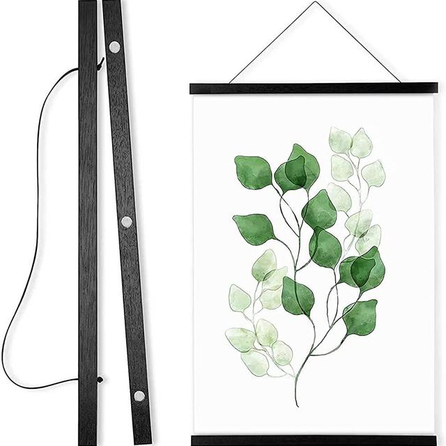 WITCOLOR Magnetic Poster Frame Hanger, 18x24 18x12 18x28 Magnet Poster Hanger for Posters, Kids Paintings, Photos, Maps, Scrolls, Picture, Canvas Art Works and Art Prints(18", Black)