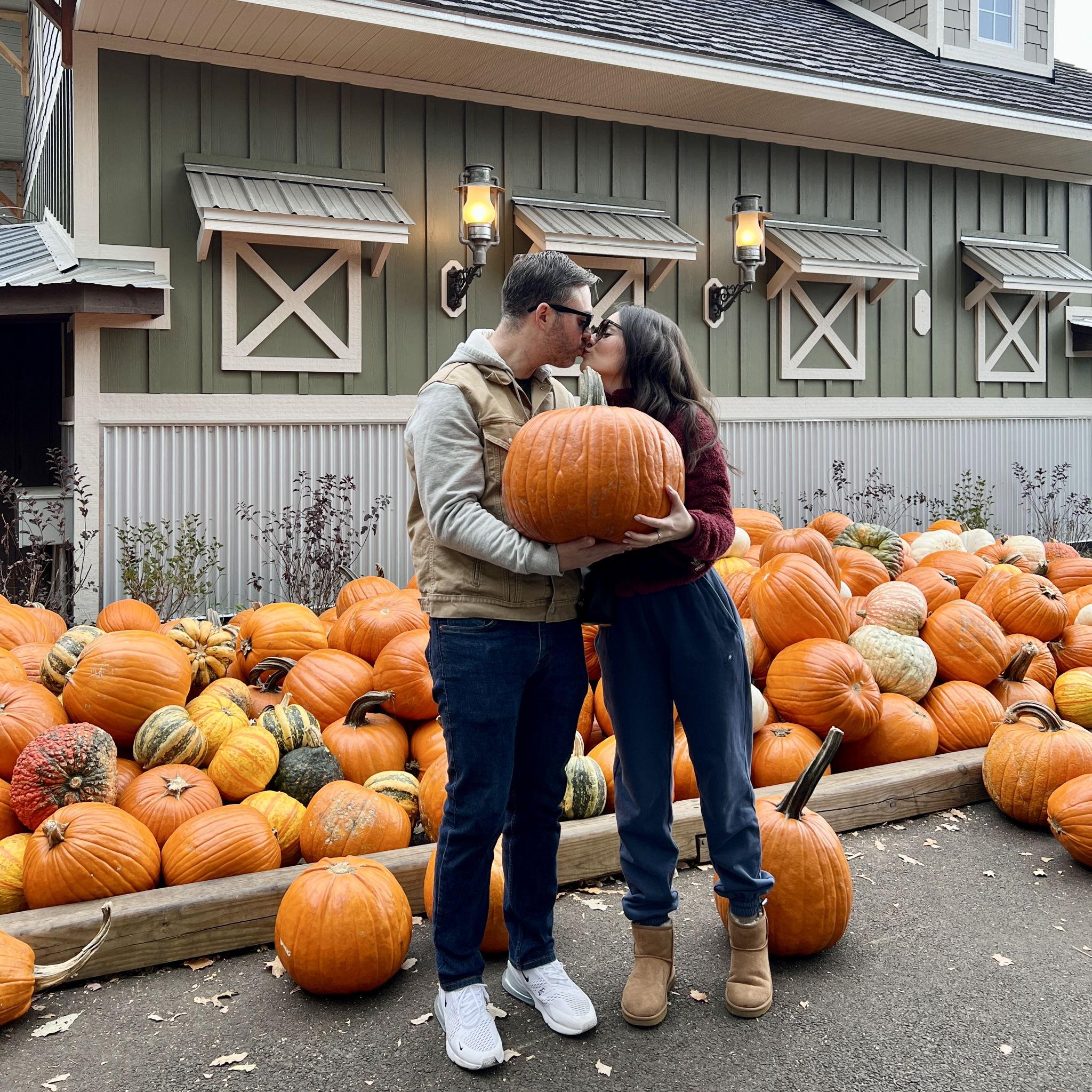 Us, pumpkin patch edition, and falling for each other harder than the leaves.