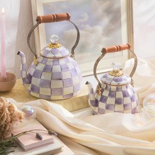 Violet Check Tea Kettle